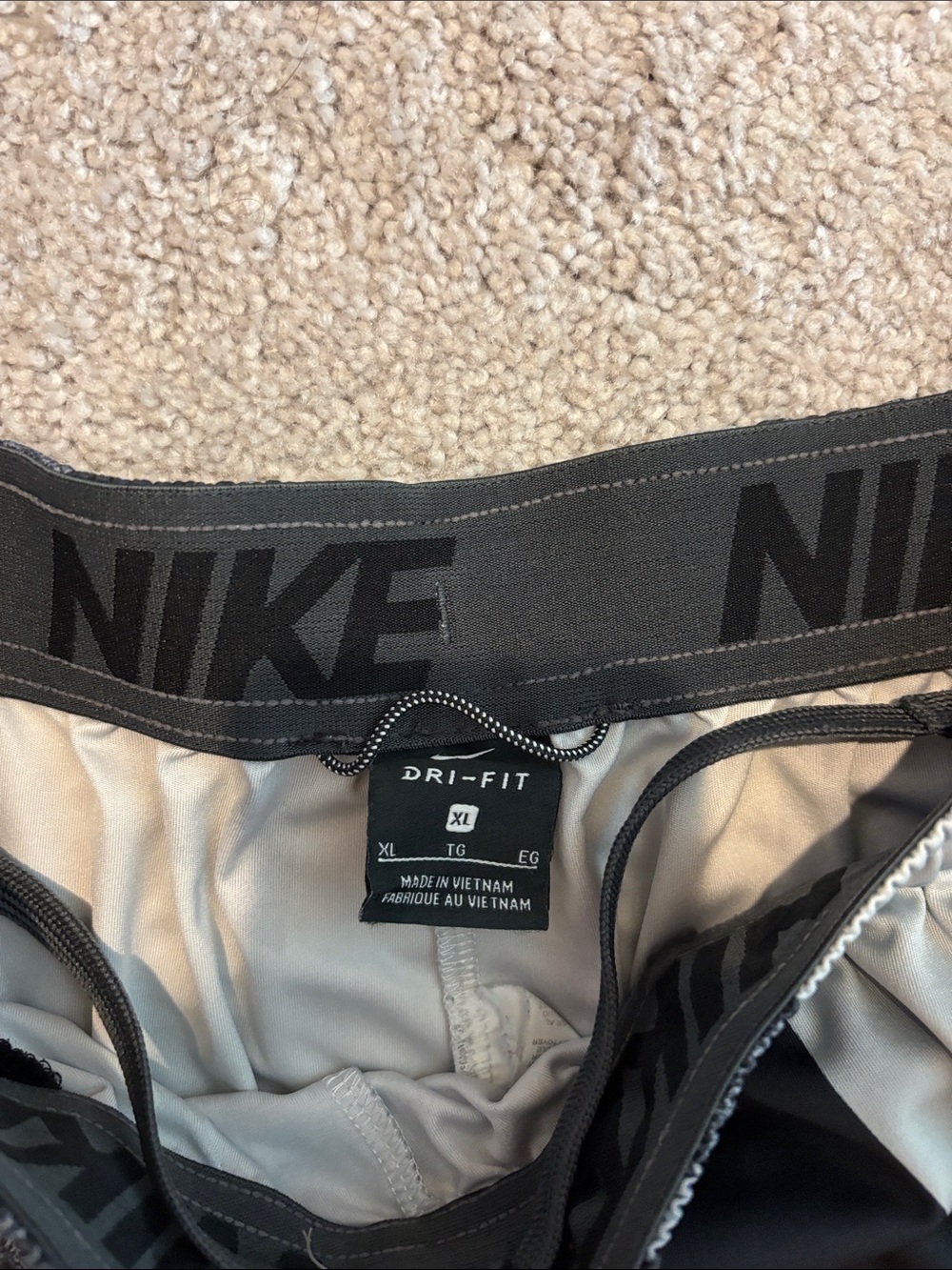 Nike Kids Black & Gray Graphic Performance Shorts - Picture 2 of 3